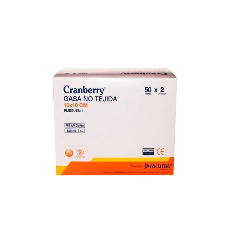 Gasa Estéril No Tejida Tamaño 10x10 Cm 1 Caja De 50 Sobres-3