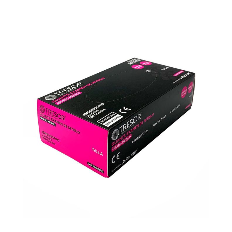Guantes De Nitrilo Negro Sin Polvo Talla L 100 Unds-4