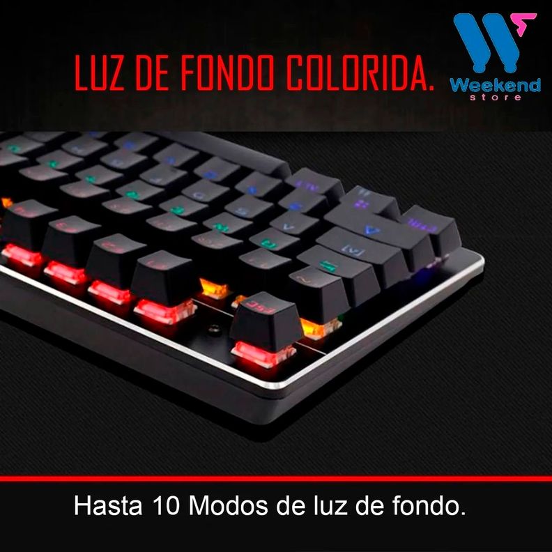 Teclado Mecánico Imice Mk-x80 Gamer Rgb Retroiluminado Usb-4
