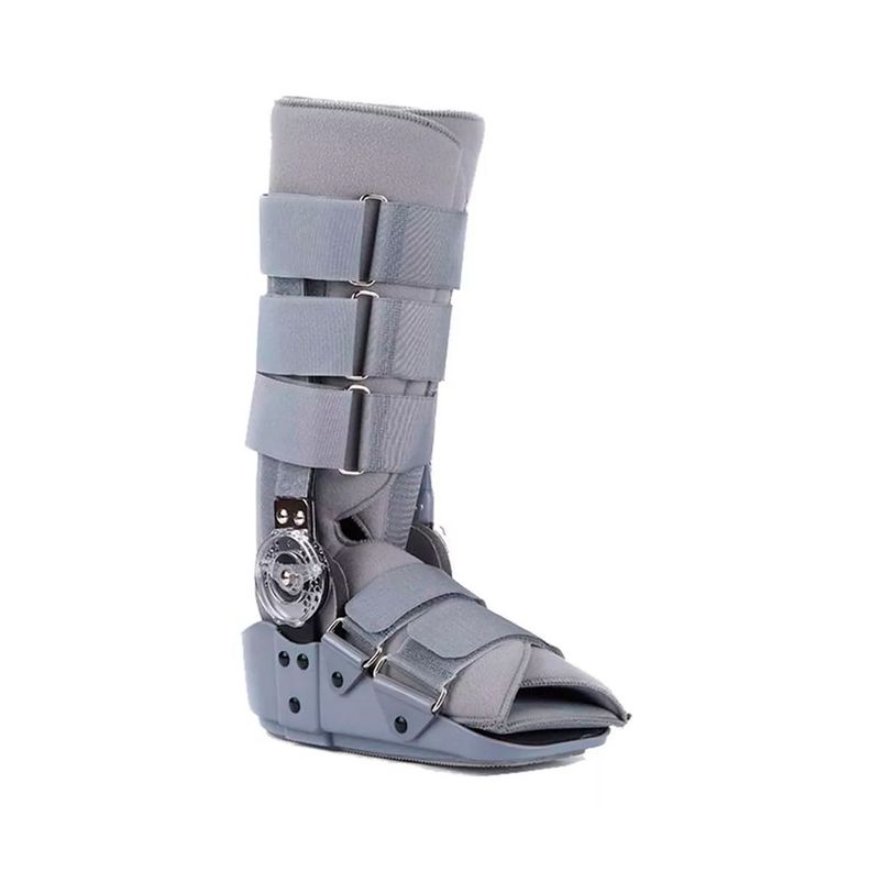 Bota Ortopedica Mecanismo Rom Cam Walker Alta Gris Oneder Talla L