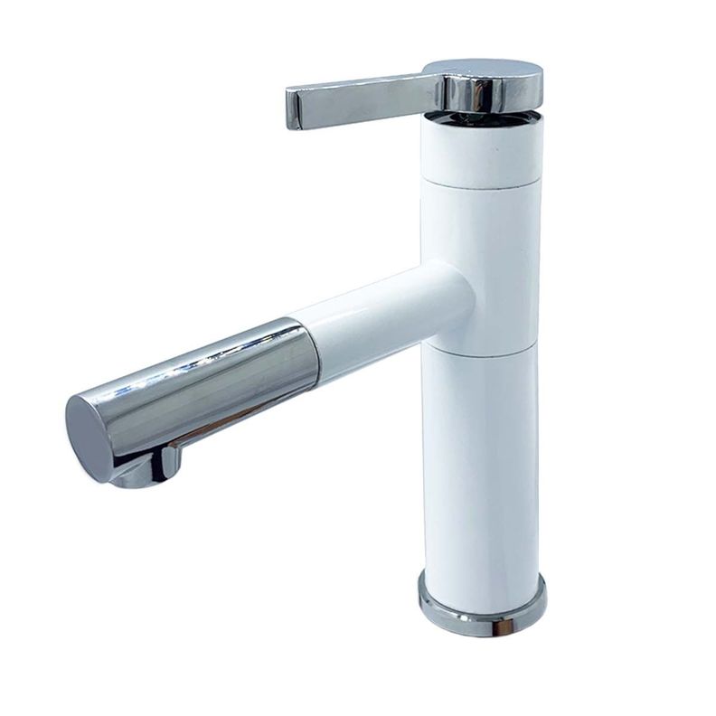 Llave Griferia Lavamanos Con Cuello Extensible Blanco Tap23-0