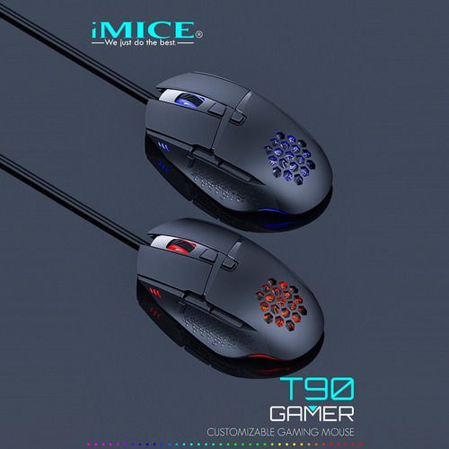 Mouse Gamer Premium Imice T90 7200 Dpi Rgb Shooter-6