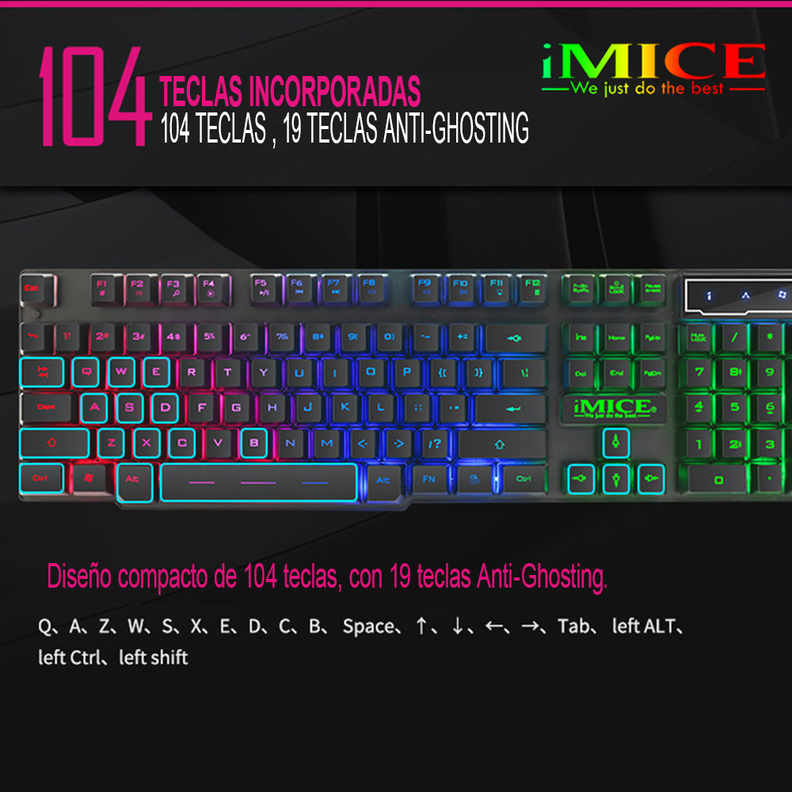 Teclado Gamer Premium Imice Ak 600 Retroiluminado-3