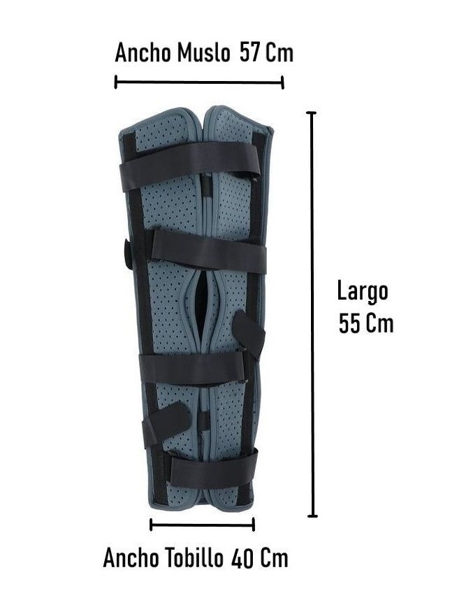 Inmovilizador De Rodilla Largo Con Velcro Ajustable Oneder Talla M-3