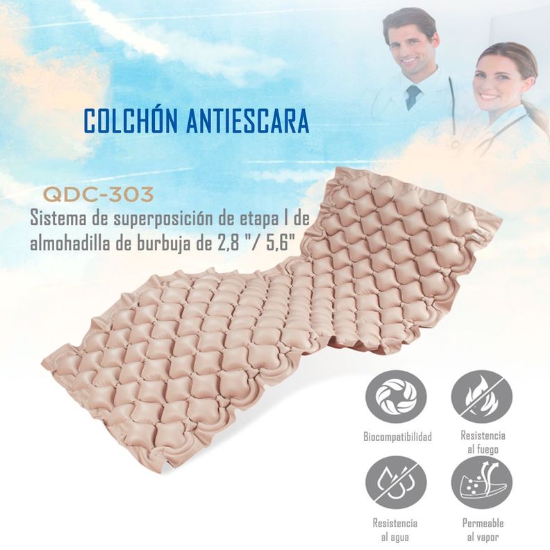 Colchón Antiescaras Con Motor 1 Plaza + Kit de Reparación-2