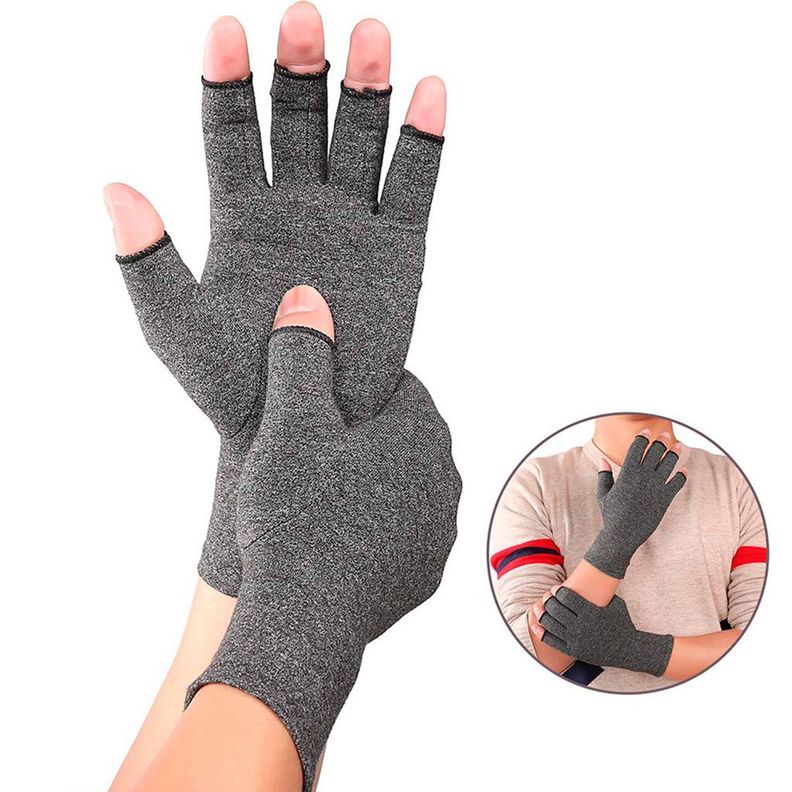 Guantes De Compresión Para Artritis, Artrosis Y Tenditis Gris M-4