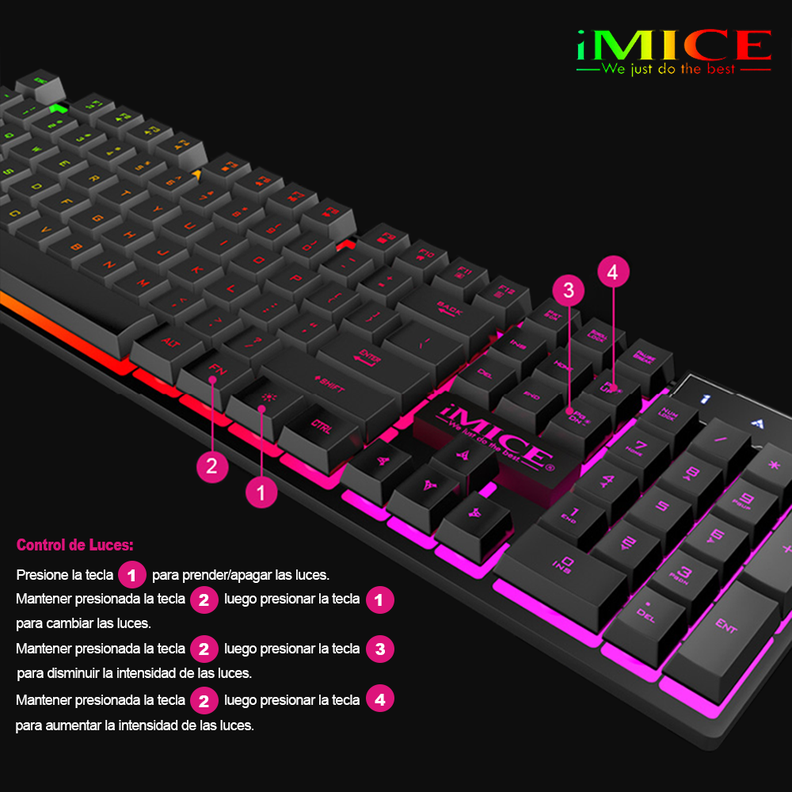 Teclado Gamer Premium Imice Ak-600 New Retroiluminado-4