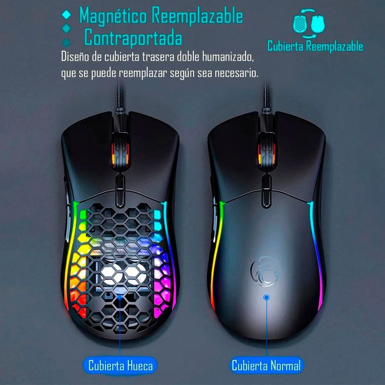 Mouse Gamer Personalizable Rgb Imice T60 6400 dpi-2