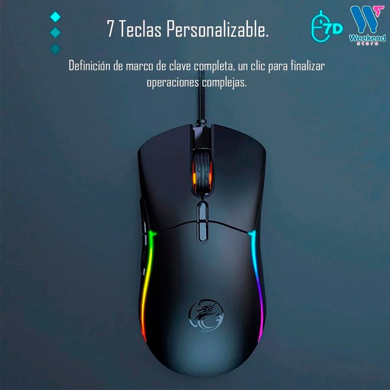 Mouse Gamer Personalizable Rgb Imice T60 6400 dpi-9