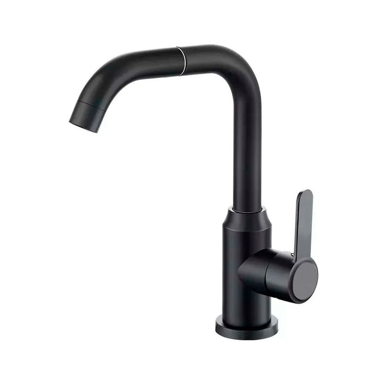 Llave Griferia Lavaplatos Cuello Giratorio Negro Mate Tap08-0