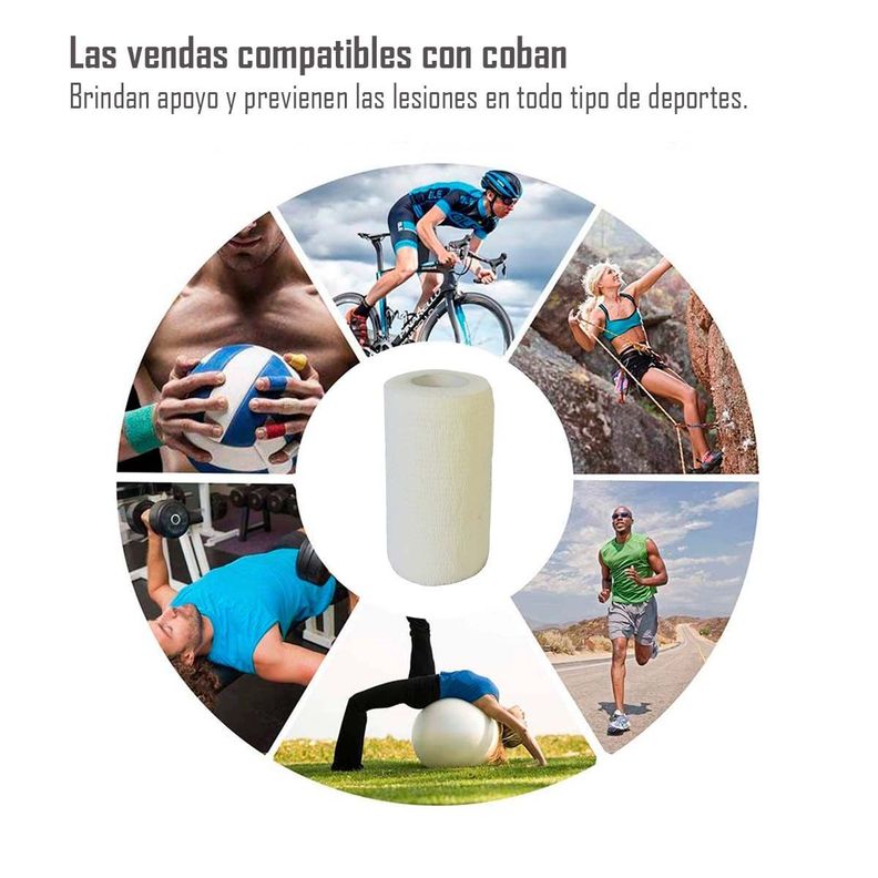 Venda Autoadherente CompatibleCoban 10cmX4.5mt- 1 Und Blanco-1