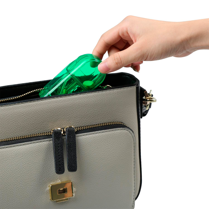 Pastillero Organizador Cortador Dosificador Pastilla Oneder Verde-2