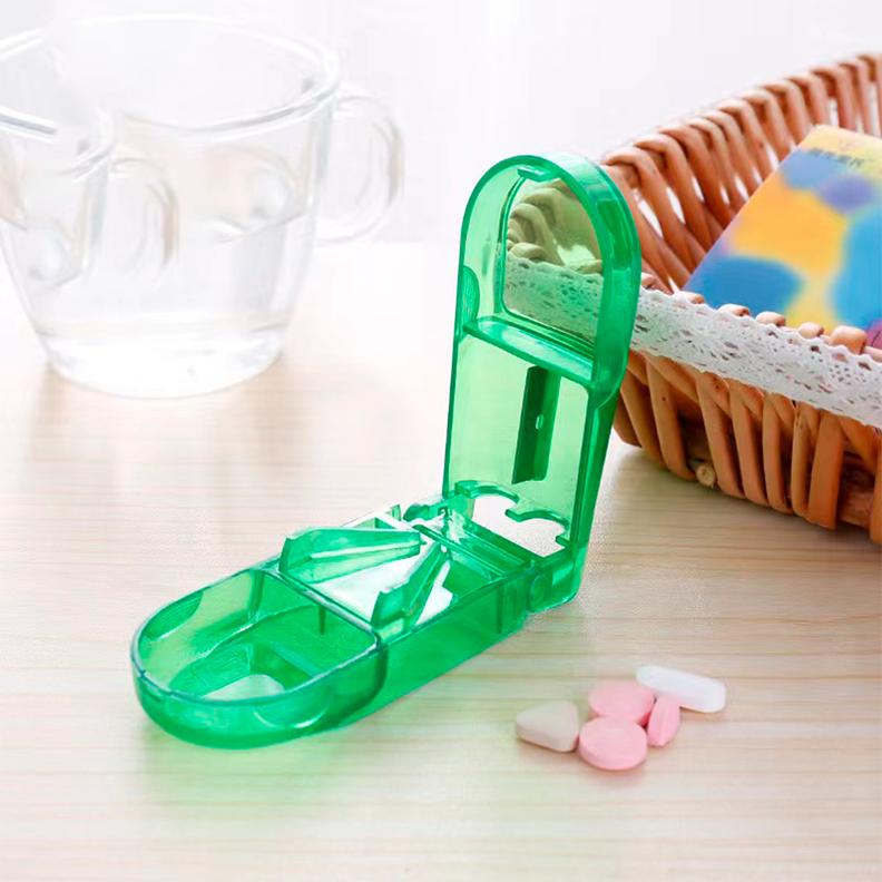 Pastillero Organizador Cortador Dosificador Pastilla Oneder Verde-6