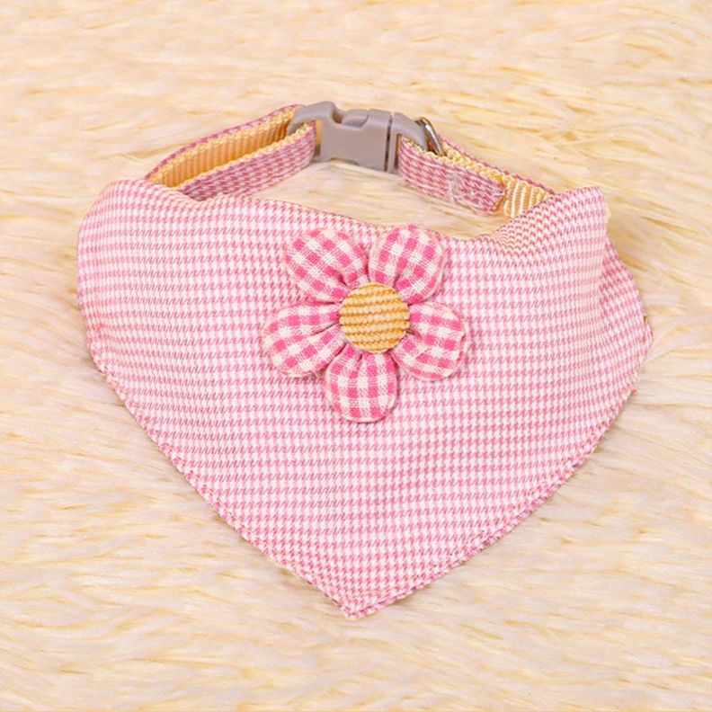 Collar Bufanda Tipo Pañuelo Para Mascota Perro Gato Rosado-1