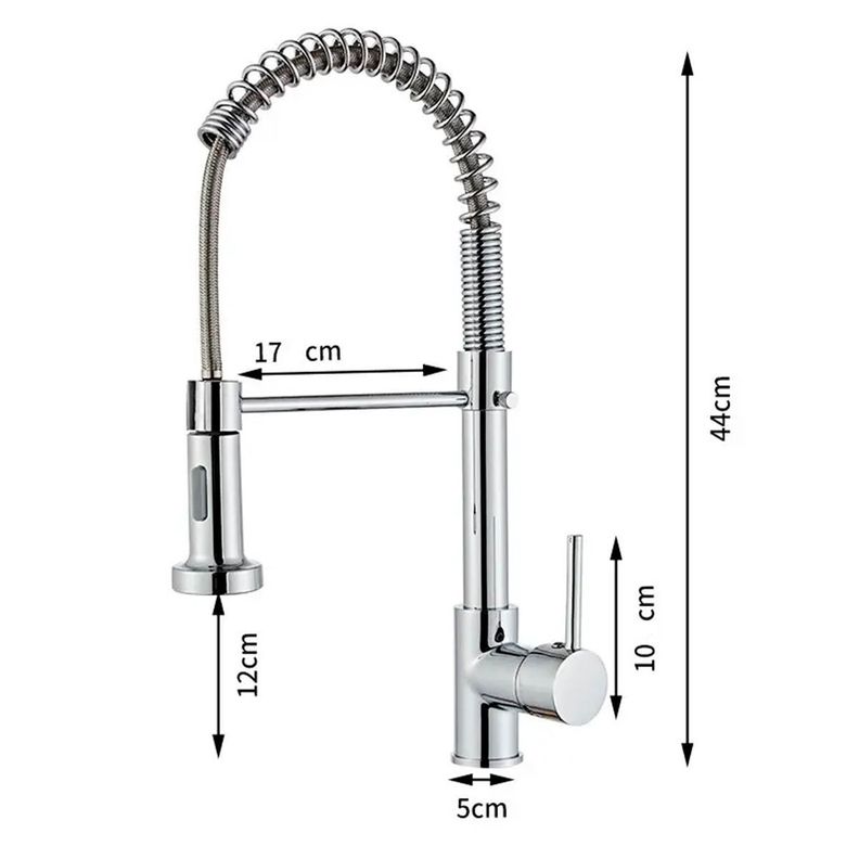 Llave Grifería Lavaplatos Simple Cuello Cisne Flexible Tap03-3