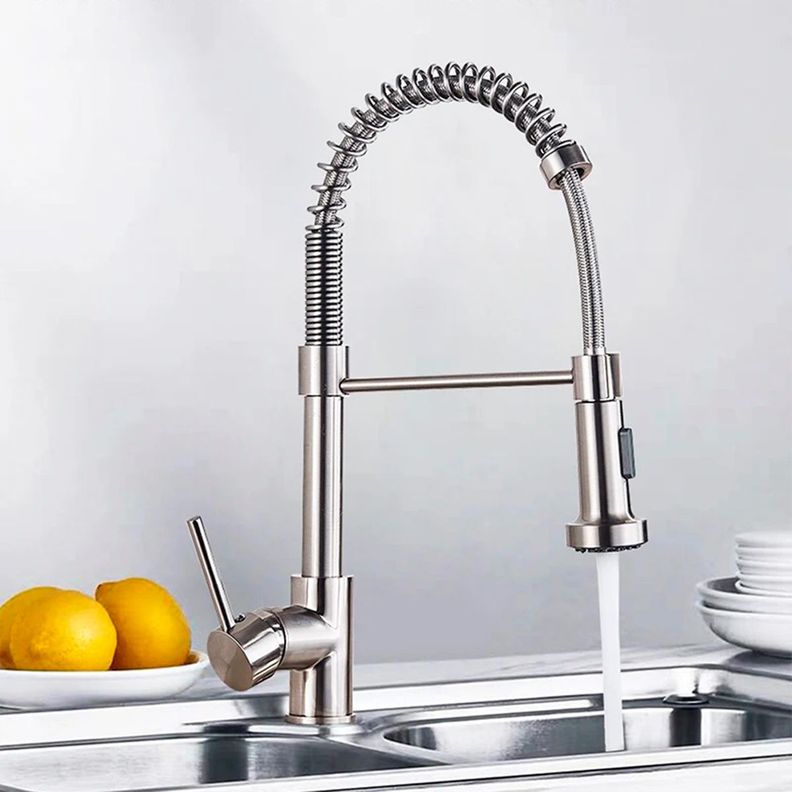 Llave Grifería Lavaplatos Simple Cuello Cisne Flexible Tap03-7