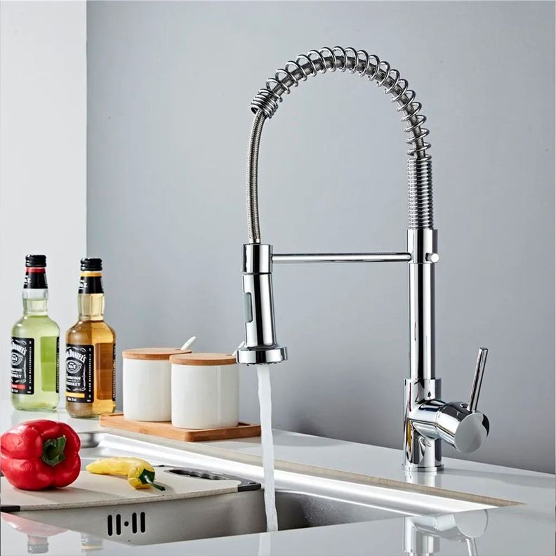 Llave Grifería Lavaplatos Simple Cuello Cisne Flexible Tap03-8