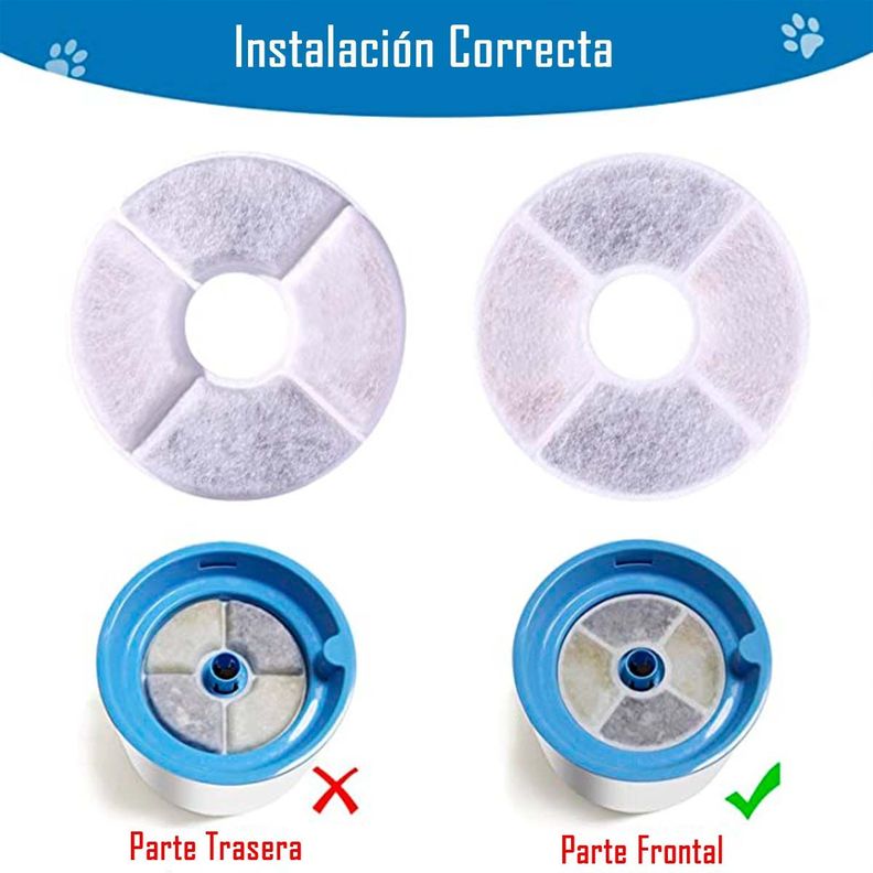 Filtros Para Bebedero Fuente De Agua Mascotas Pack X 4 Unds-3