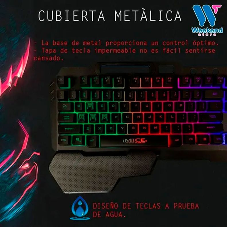 Teclado Gamer Imice Gk-700 Rgb Con Reposa Mano Gaming-5