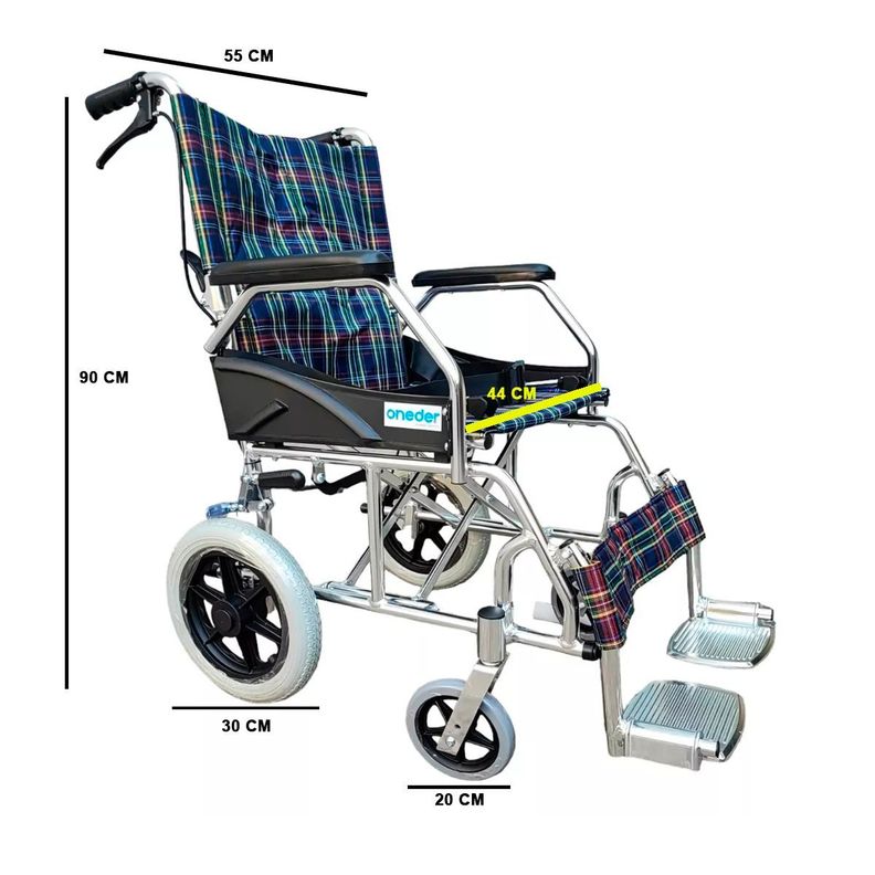 Silla De Ruedas De Paseo Y Traslado En Aluminio Oneder-7