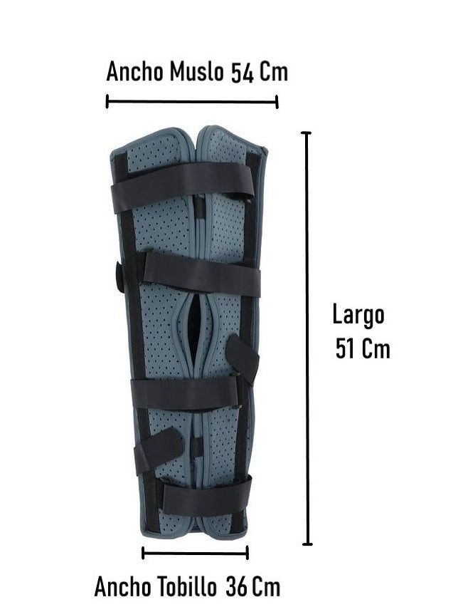 Inmovilizador De Rodilla Largo Con Velcro Ajustable Oneder Talla S-2