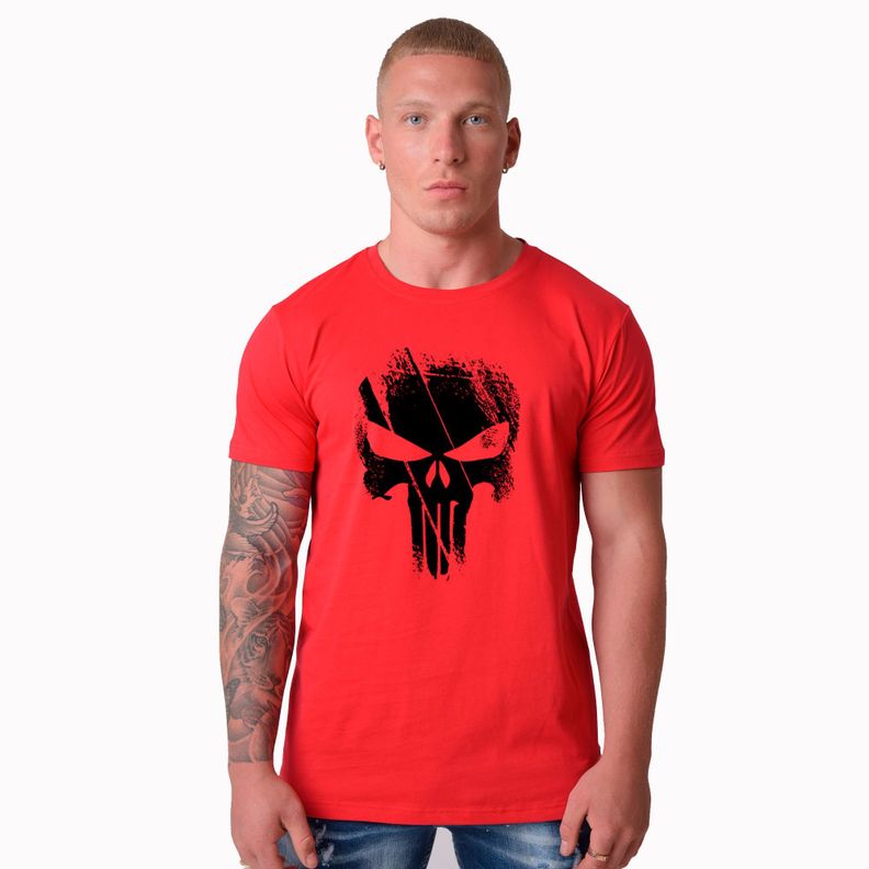 Polera Basic The Punisher Edicion Limitada Red-0