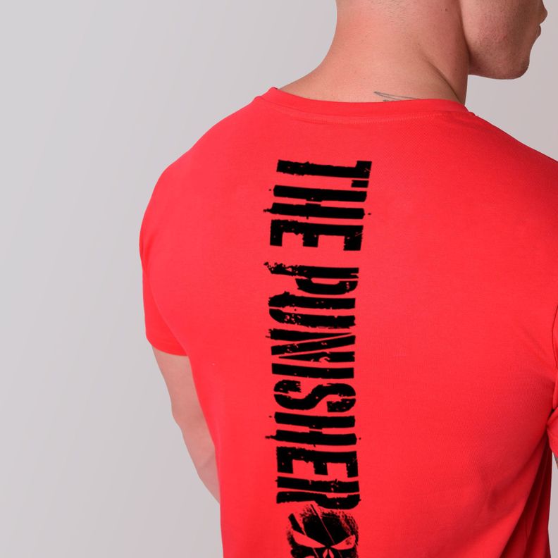Polera Basic The Punisher Edicion Limitada Red-2