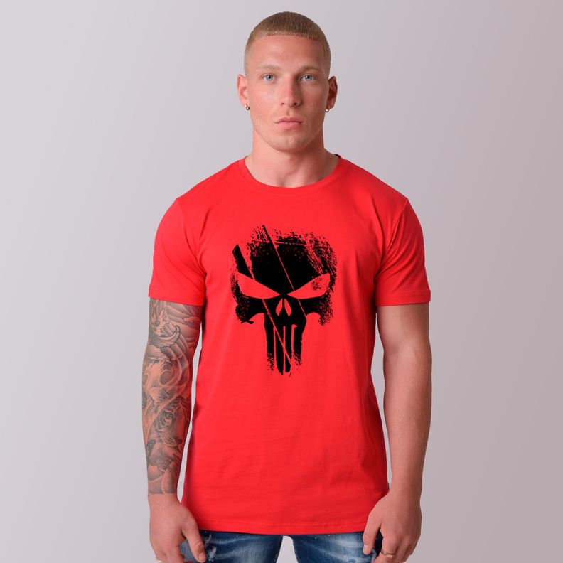 Polera Basic The Punisher Edicion Limitada Red-3