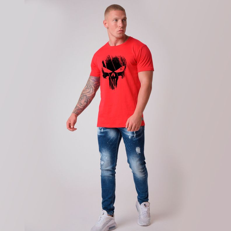 Polera Basic The Punisher Edicion Limitada Red-4