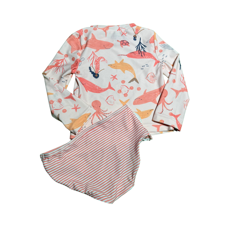 Traje de Baño Niña Carters Color Naranja Edad 12 meses-2