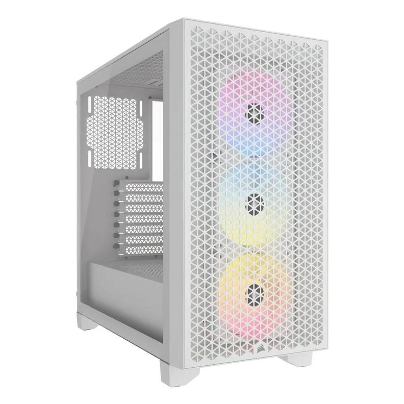 Gabinete Corsair 3000D RGB AirFlow Vidrio Blanco-0
