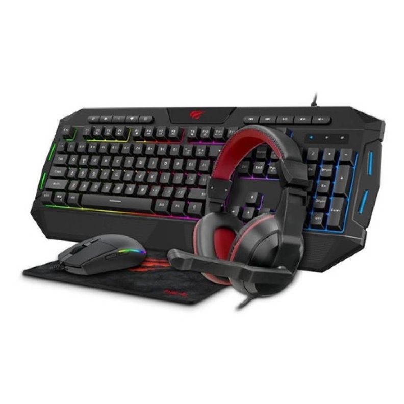 Kit Gamer Gamenote KB501 Mouse Audifono Teclado Mousepad-0