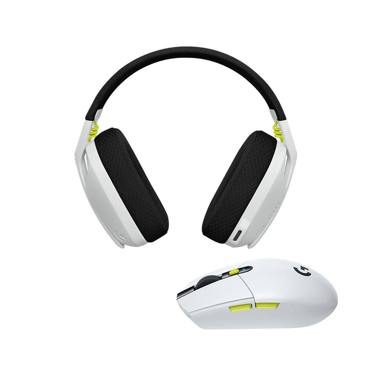 Kit Gamer Logitech Audifono G435 + Mouse G305 Blanco-1
