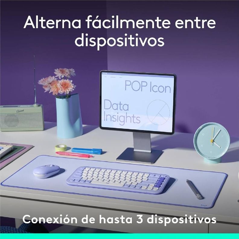 Teclado Logitech POP Icon Combo Español Negro-5