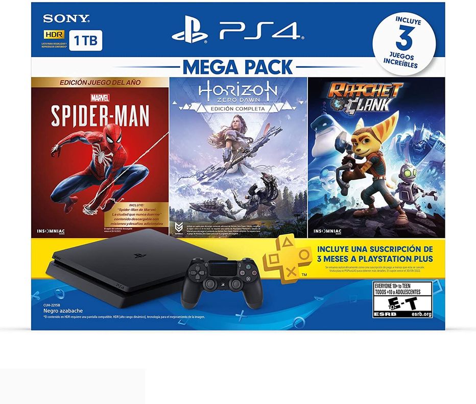 Consola Playstation 4 Megapack Spiderman/Horizon/Ratchet Sony
