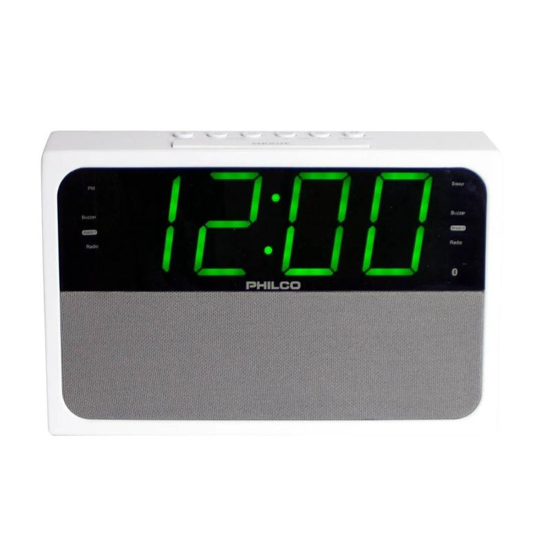 Radio Reloj Dual Philco PAR1018BT-GR Pantalla LED 1.8 Blanco