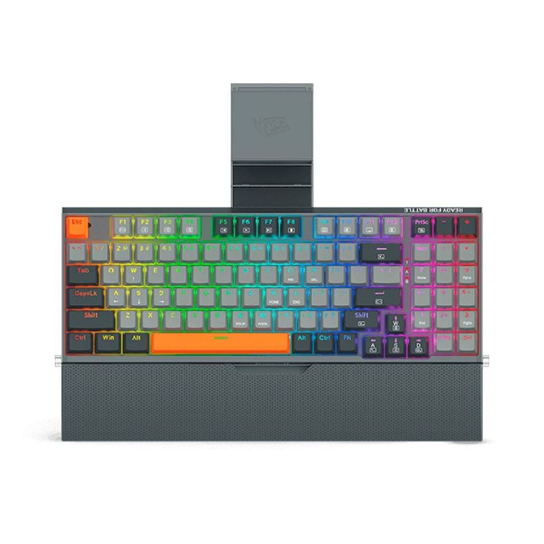 Teclado Mecanico Redragon Olaf Rgb Gris Switch Red-0