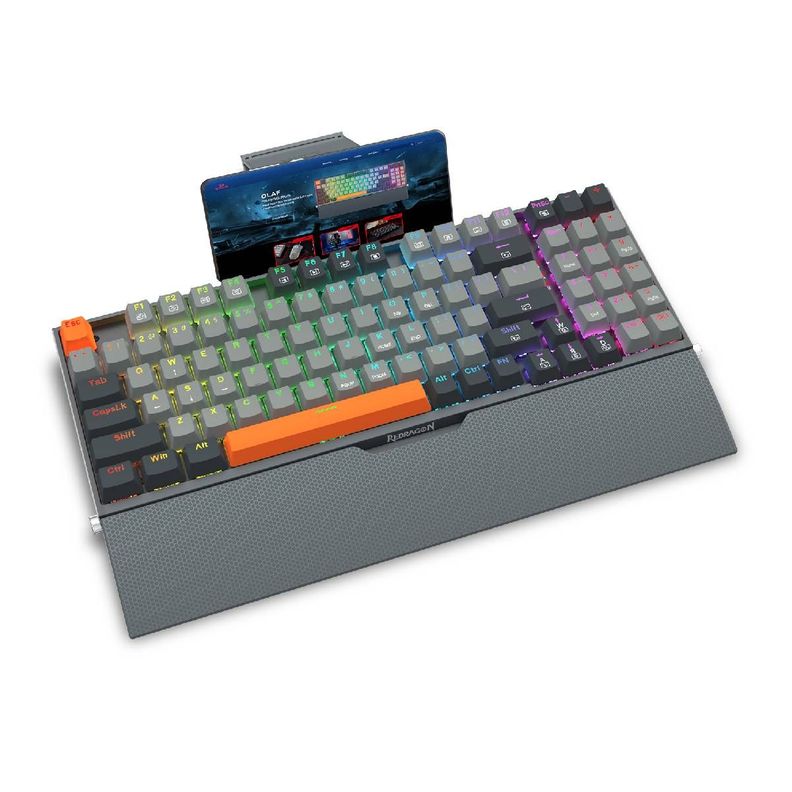 Teclado Mecanico Redragon Olaf Rgb Gris Switch Red-2