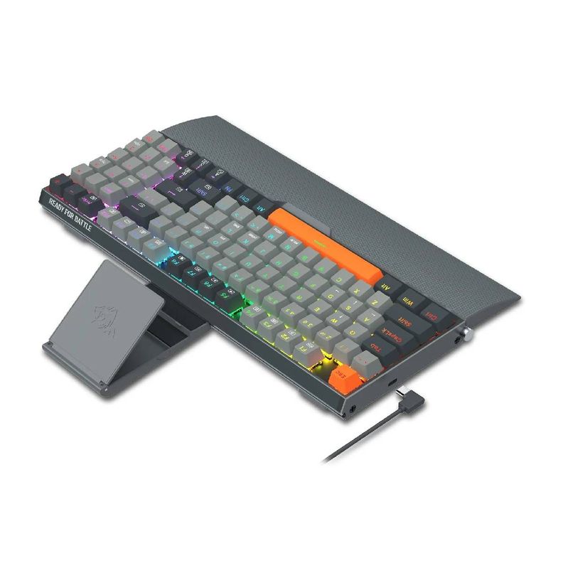 Teclado Mecanico Redragon Olaf Rgb Gris Switch Red-3