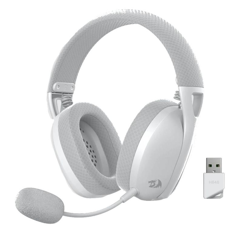 Audifonos Inalambricos Redragon Ire Pro H848 Blanco y Gris-0