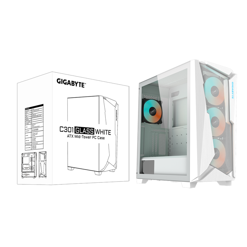 Gabinete Gigabyte Aorus C301 Glass Blanco-6