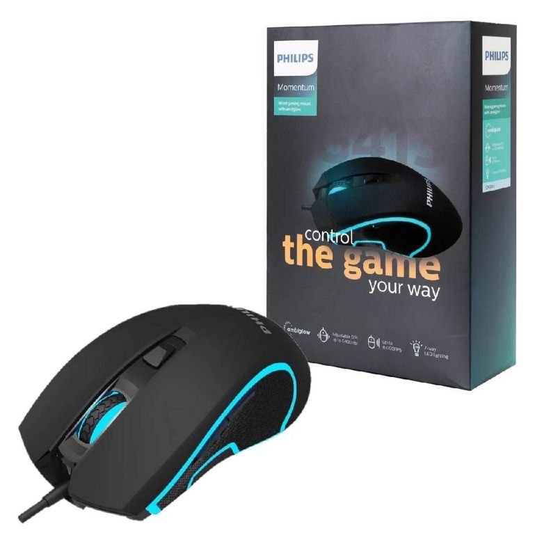 Mouse Gamer Philips 6 Botones G413 SPK9413-2