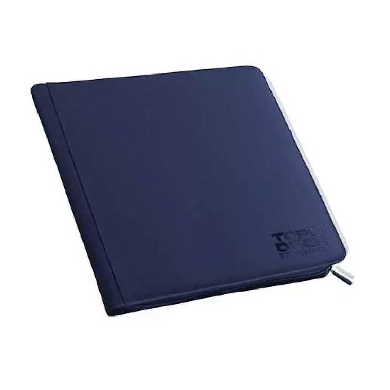 Carpeta 12 Bolsillos Cuero Azul-0
