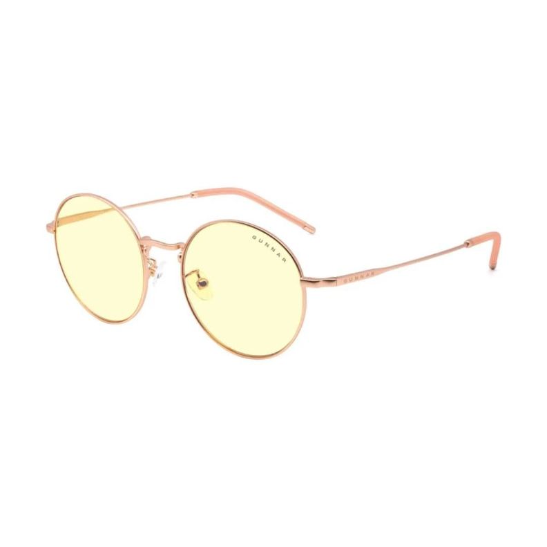 Lentes Gamer Gunnar Ellipse Rose Gold Amber Negro