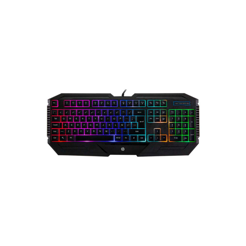 Teclado Gamer HP RGB K110 Membrana RGB Negro USB-0