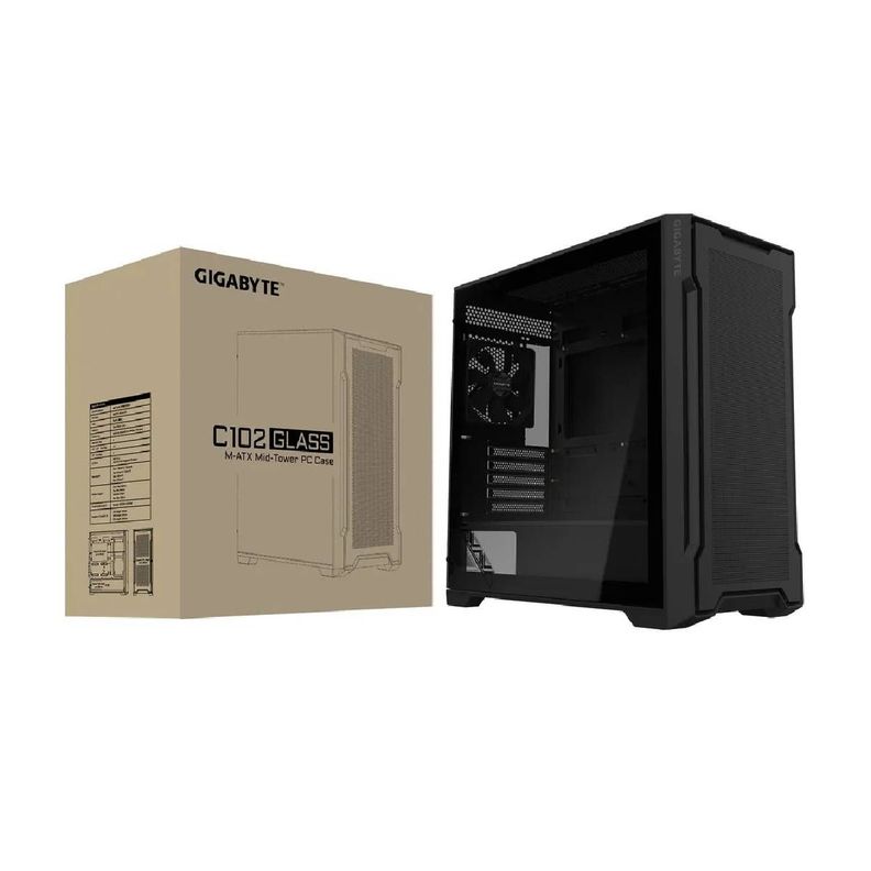 Gabinete Gigabyte C102 GLASS Mid-Tower Negro-3