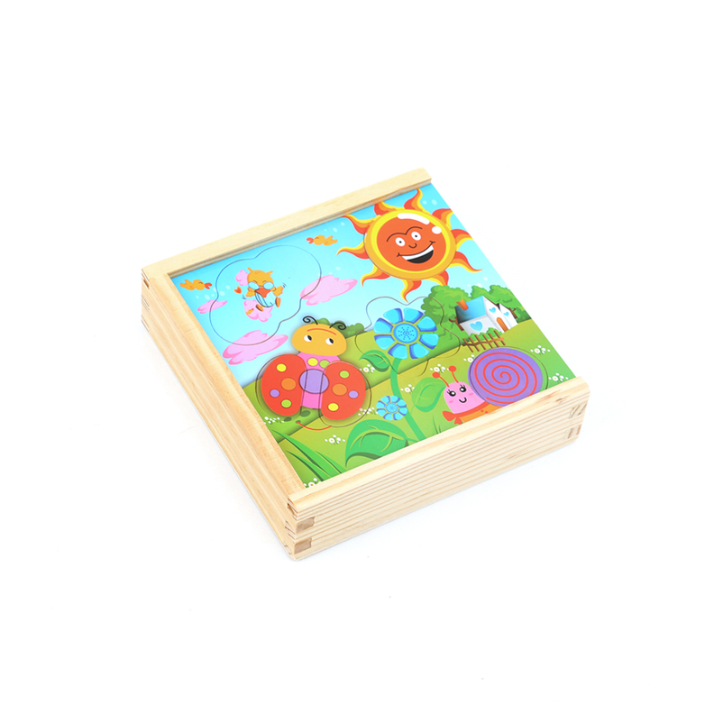 Caja y Figuras De Encaje De Madera-4