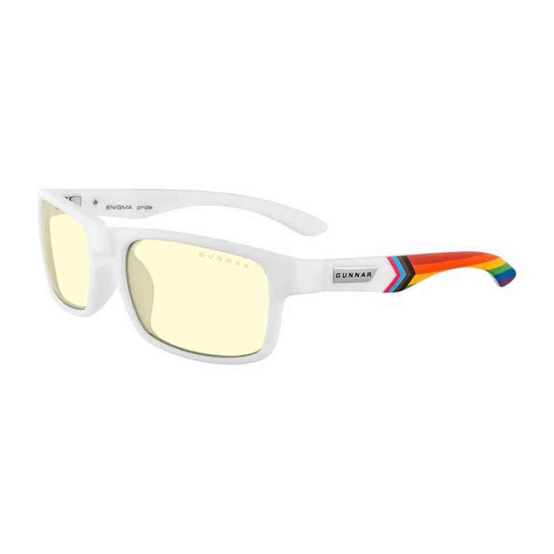 Lentes Gamer Gunnar Enigma Pride Amber Blanco