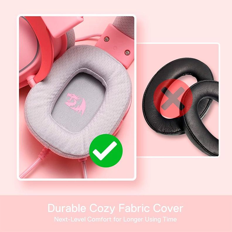 Audifonos Gamer Redragon Zeus H510-X RGB Pink 7.1 USB-3