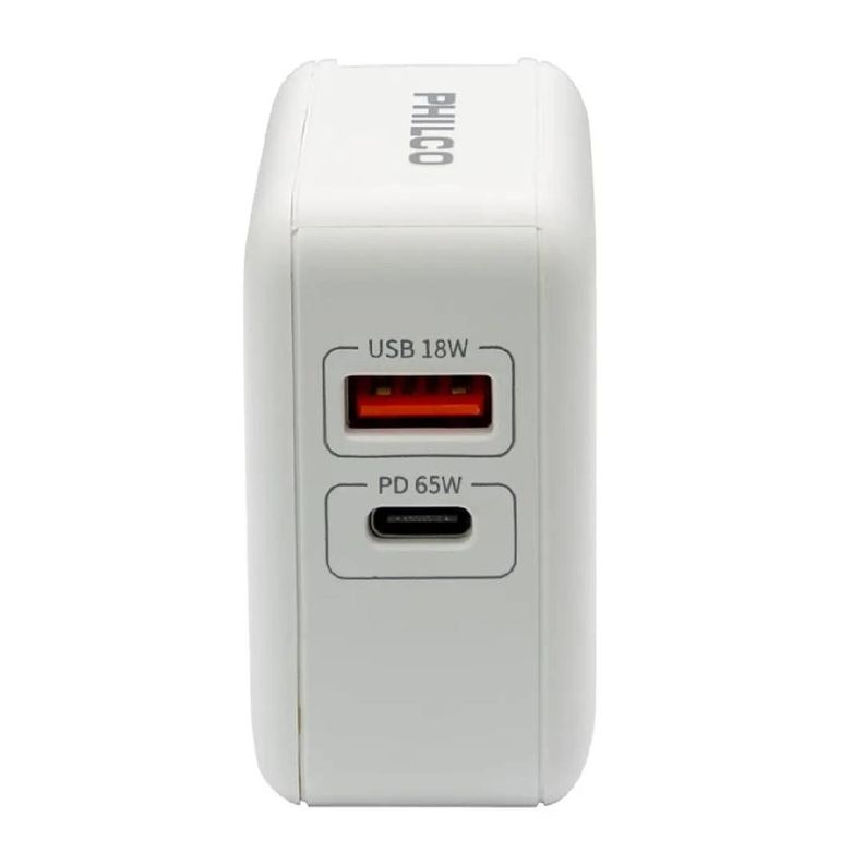 Cargador Super Rapido Philco Usb 3.0 65W QC665-2